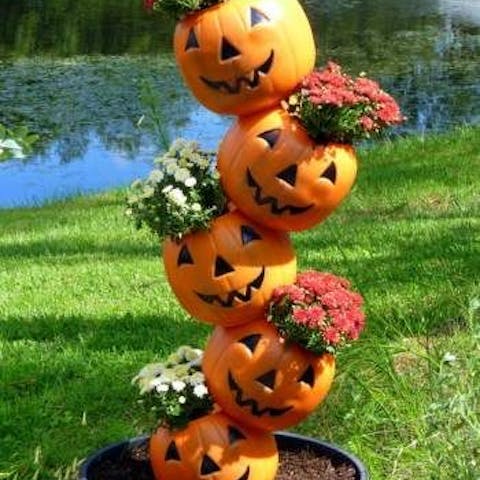 Even Halloween monsters love flowers